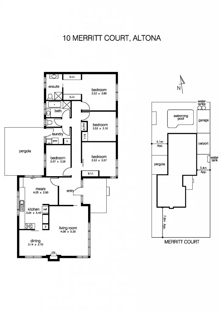 Floorplan of Homely house listing, 10 Merritt Court, Altona VIC 3018