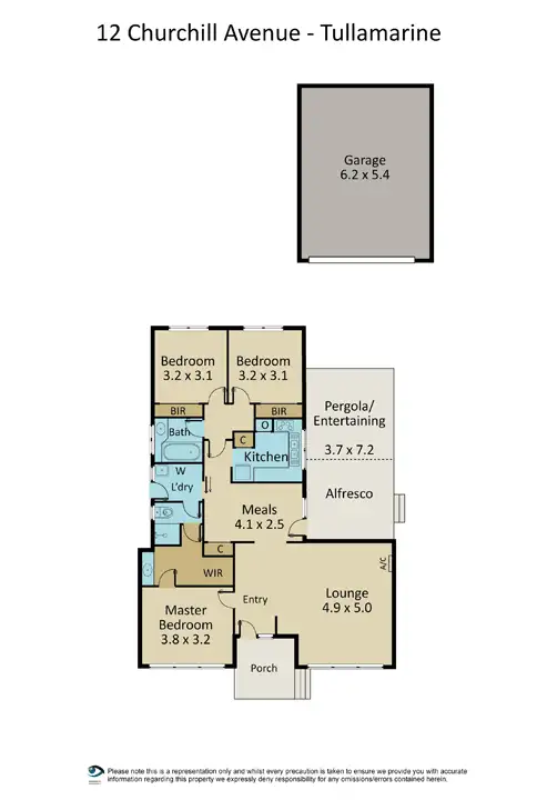 Floorplan of Homely house listing, 12 Churchill Avenue, Tullamarine VIC 3043