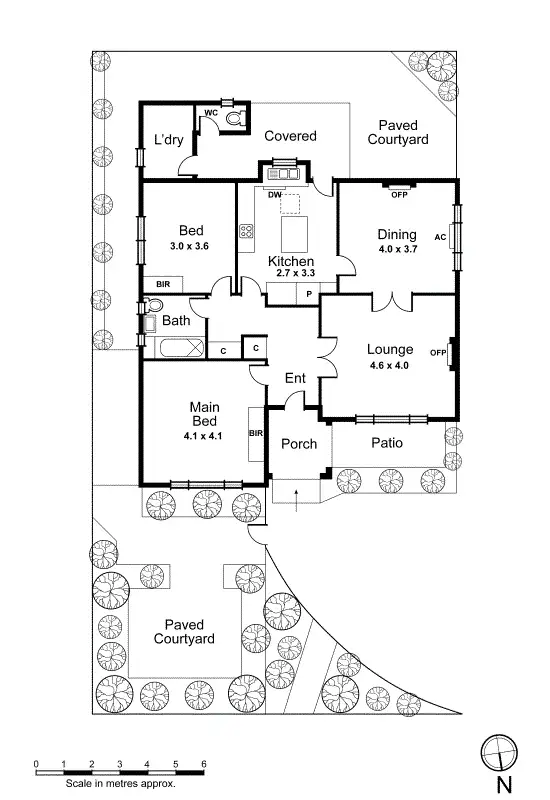 Floorplan of Homely semi-detached listing, 64 Lyons Street, Carnegie VIC 3163