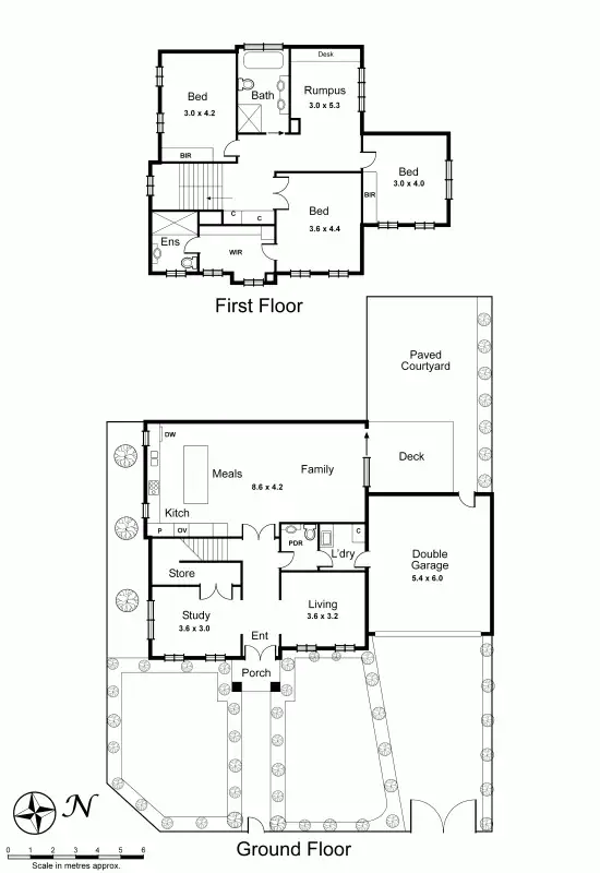 Floorplan of Homely townhouse listing, 45 Whitmuir Road, Mckinnon VIC 3204