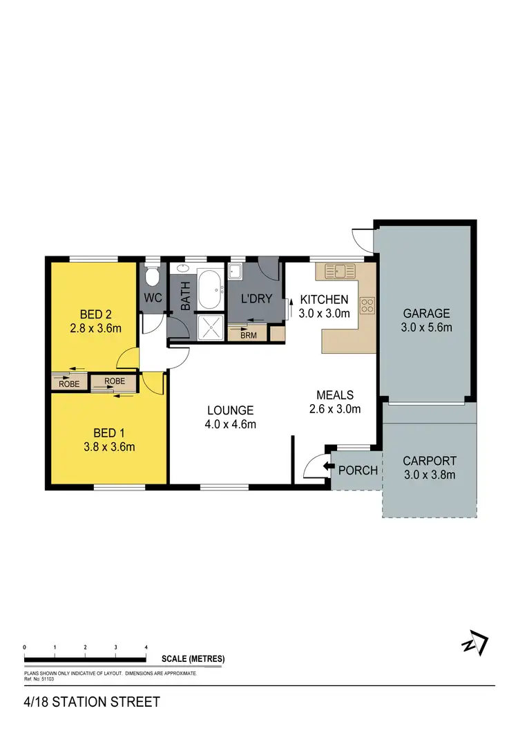 Floorplan of Homely house listing, 4/18 Station Street, Kangaroo Flat VIC 3555