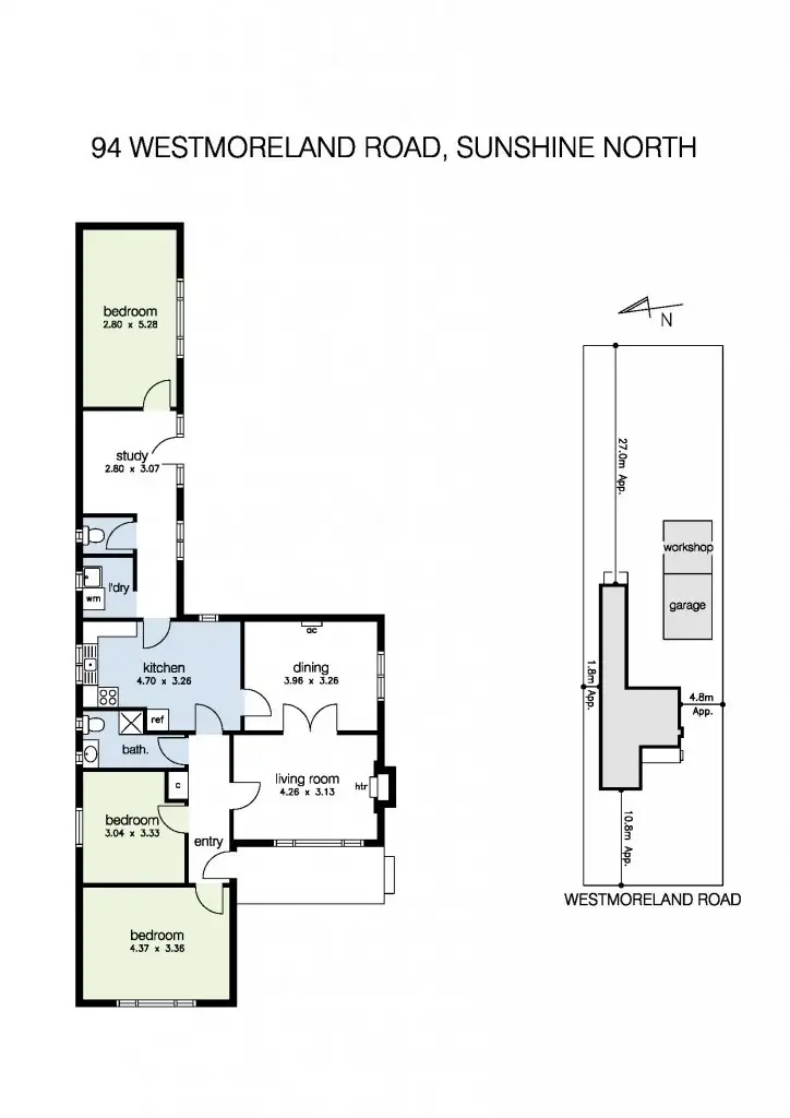 Floorplan of Homely house listing, 94 Westmoreland Road, Sunshine North VIC 3020