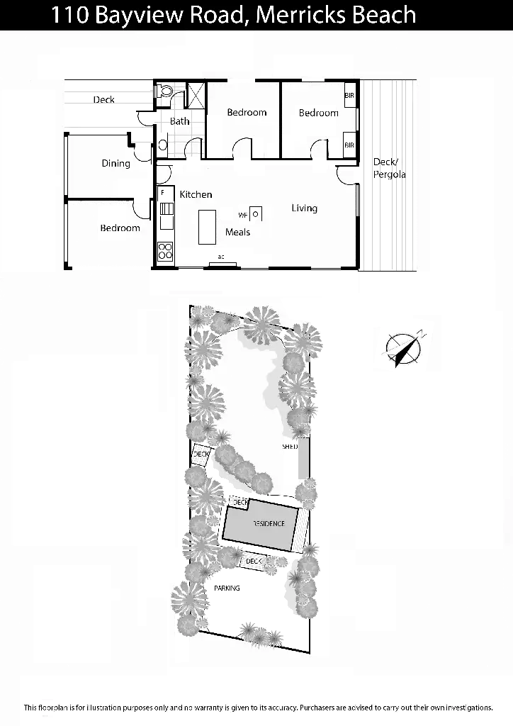 Floorplan of Homely house listing, 110 Bayview Road, Merricks Beach VIC 3926