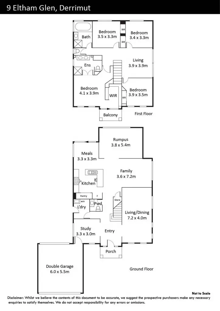 Floorplan of Homely house listing, 9 Eltham Glen, Derrimut VIC 3030