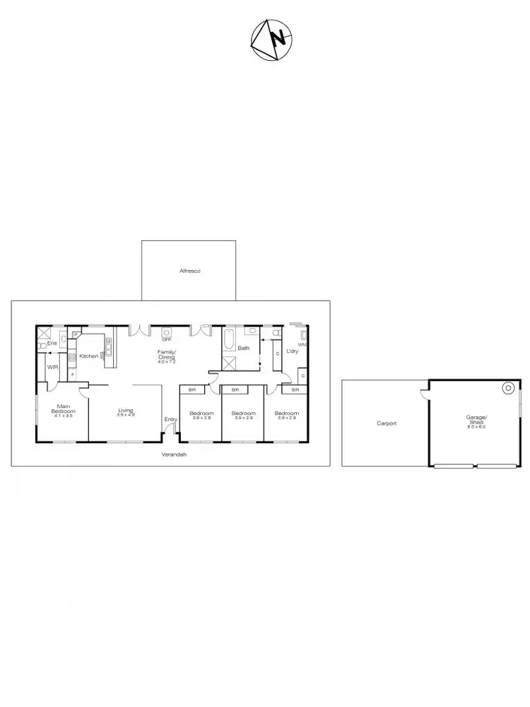 Floorplan of Homely house listing, 97 Basin Road, Scarsdale VIC 3351