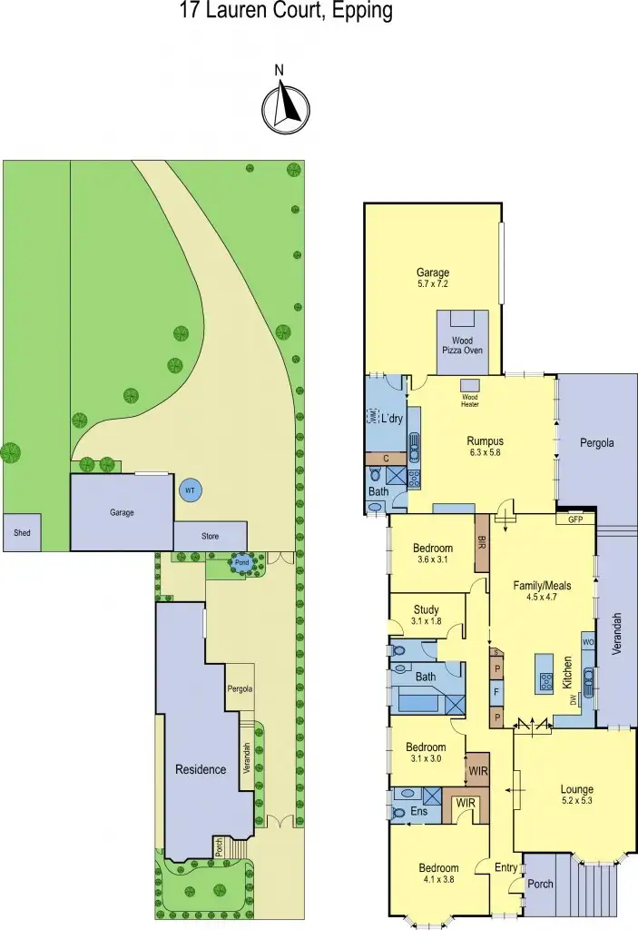 Floorplan of Homely house listing, 17 Lauren Court, Epping VIC 3076