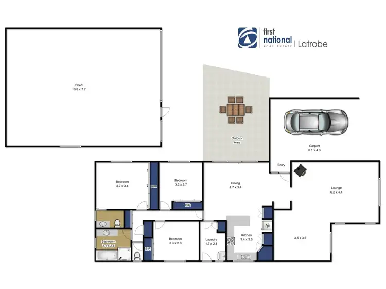 Floorplan of Homely house listing, 19 Rhodes Court, Glengarry VIC 3854