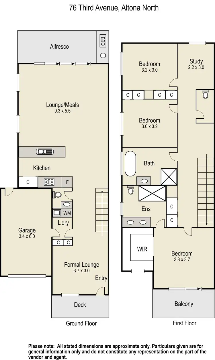 Floorplan of Homely townhouse listing, 76 Third Avenue, Altona North VIC 3025