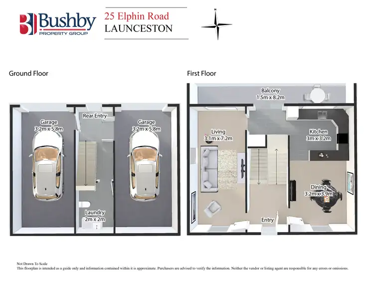 Floorplan of Homely townhouse listing, 1/25 Elphin Road, Launceston TAS 7250