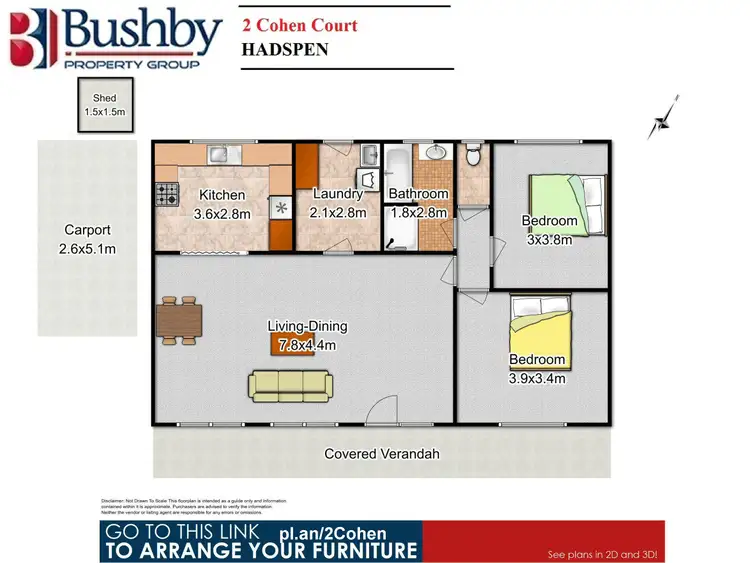 Floorplan of Homely unit listing, 2 Cohen Court, Hadspen TAS 7290
