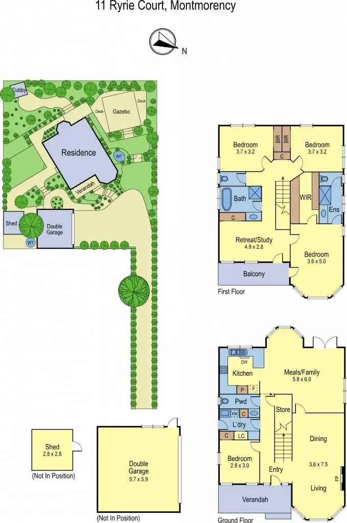 Floorplan of Homely house listing, 11 Ryrie Court, Montmorency VIC 3094