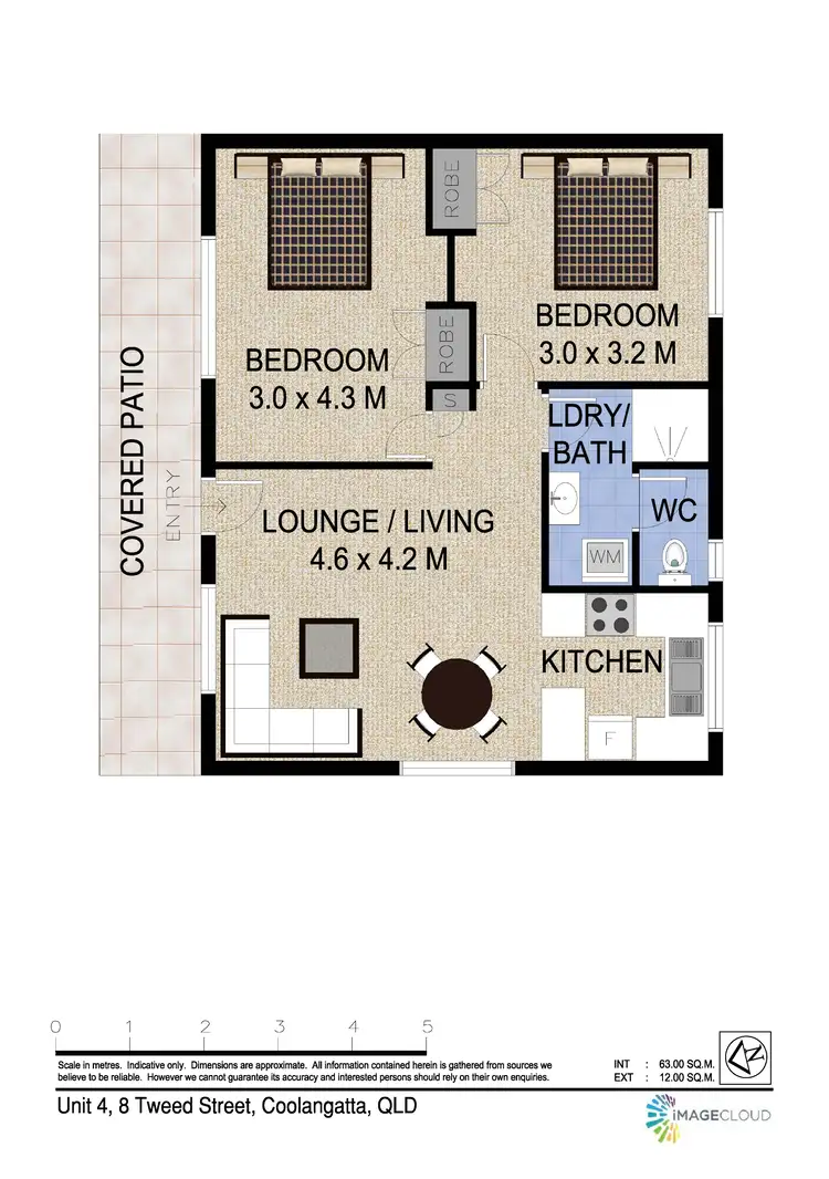 Floorplan of Homely unit listing, 4/8 Tweed Street 'Hillside Lodge', Coolangatta QLD 4225