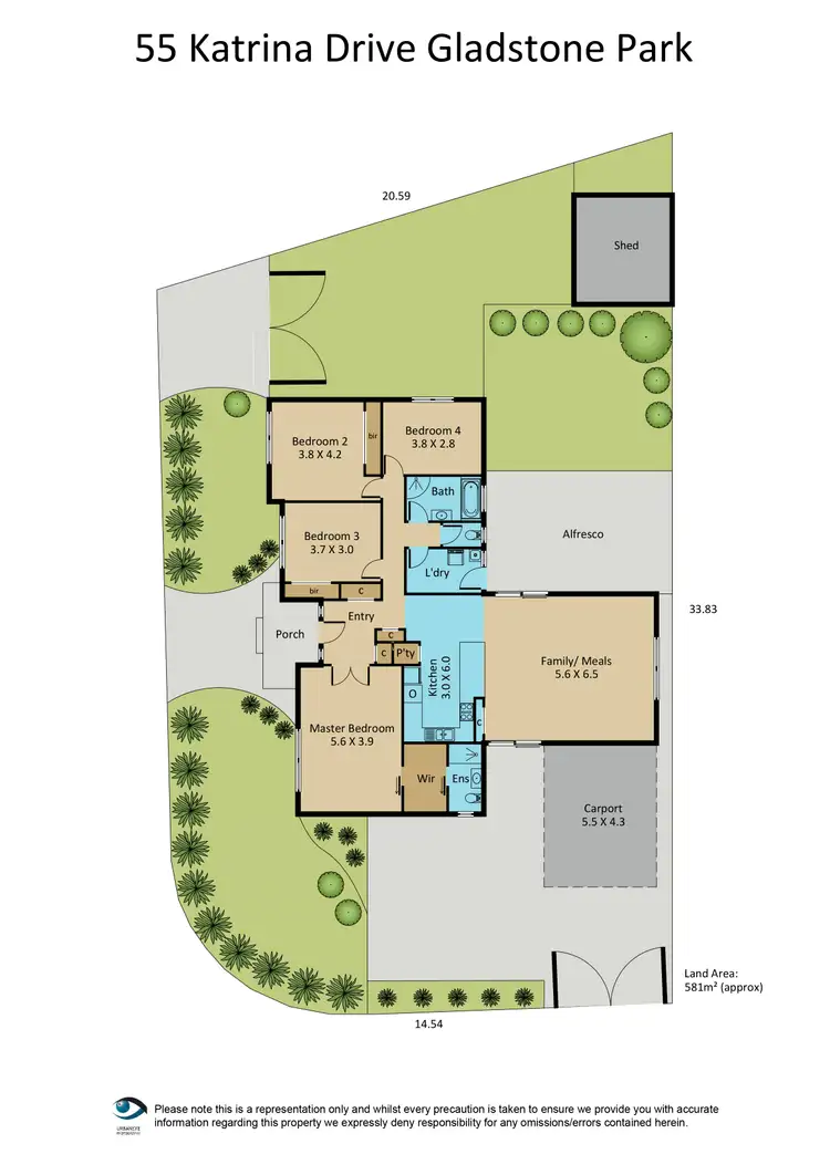 Floorplan of Homely house listing, 55 Katrina Drive, Gladstone Park VIC 3043