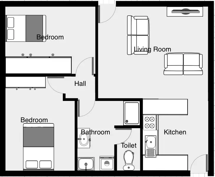 Floorplan of Homely block of units listing, 1-4/124 Thirteenth Street, Mildura VIC 3500