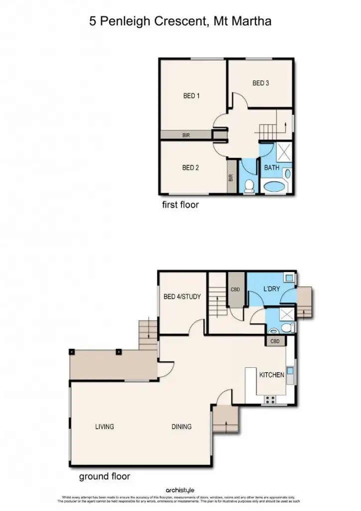 Floorplan of Homely house listing, 5 Penleigh Crescent, Mount Martha VIC 3934