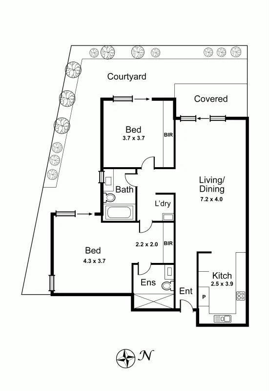 Floorplan of Homely apartment listing, 4/9-10 Railway Parade, Murrumbeena VIC 3163