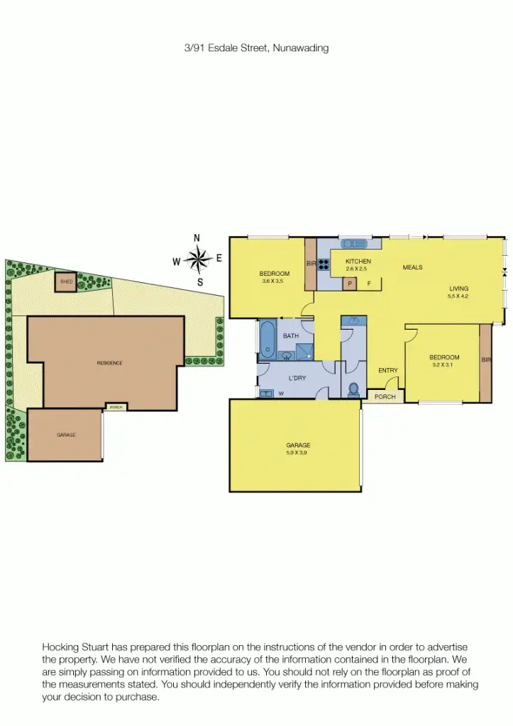 Floorplan of Homely unit listing, 3/91 Esdale Street, Nunawading VIC 3131