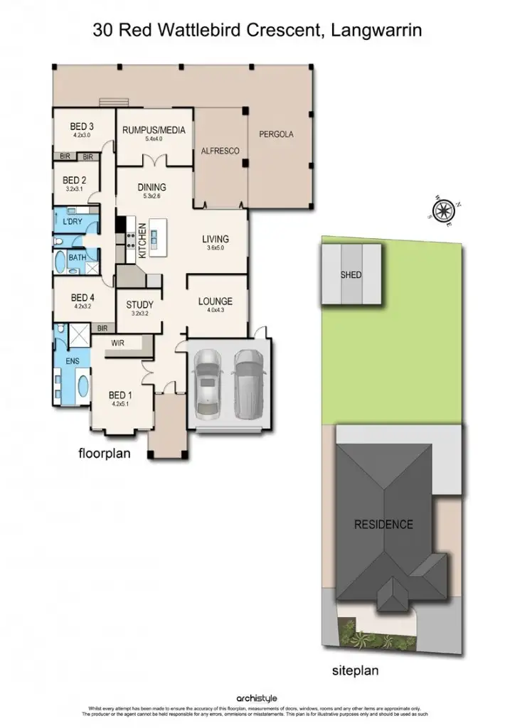 Floorplan of Homely house listing, 30 Red Wattlebird Crescent, Langwarrin VIC 3910
