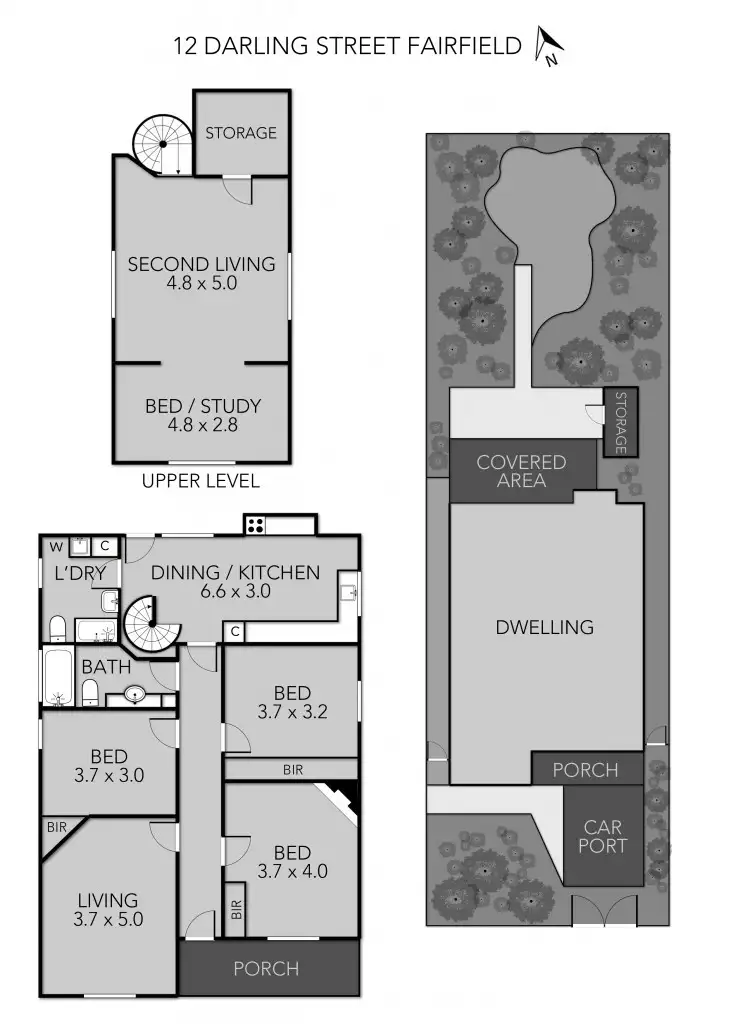 Floorplan of Homely house listing, 12 Darling Street, Fairfield VIC 3078