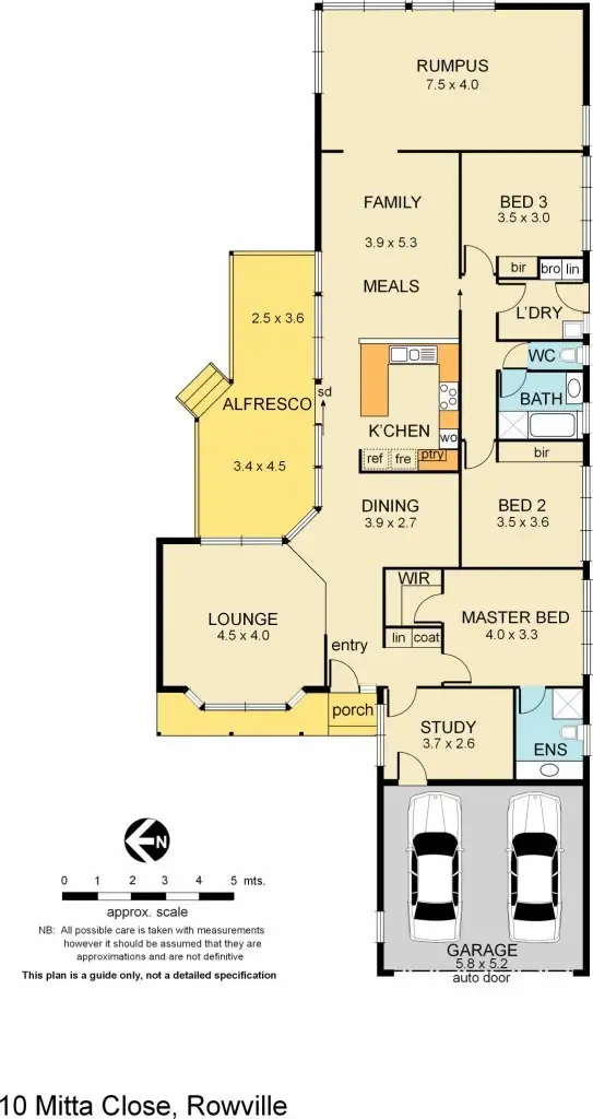 Floorplan of Homely house listing, 10 Mitta Close, Rowville VIC 3178