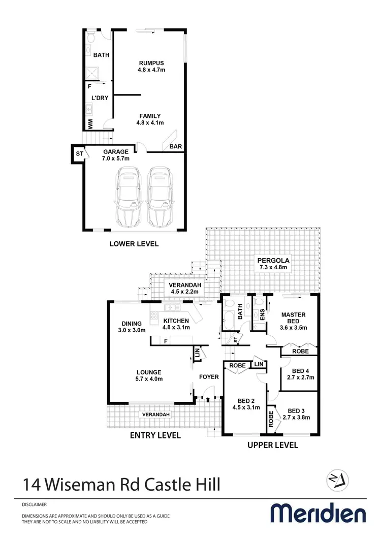 Floorplan of Homely house listing, 14 Wiseman Road, Castle Hill NSW 2154