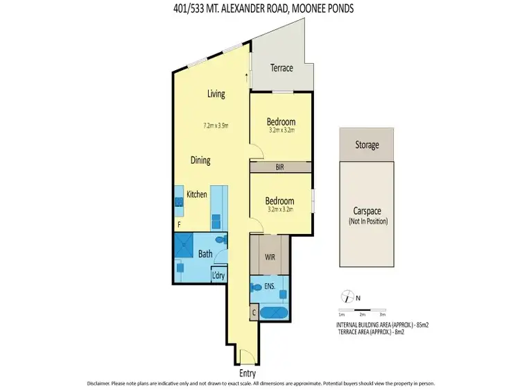 Floorplan of Homely apartment listing, 401/533 Mount Alexander Road, Moonee Ponds VIC 3039