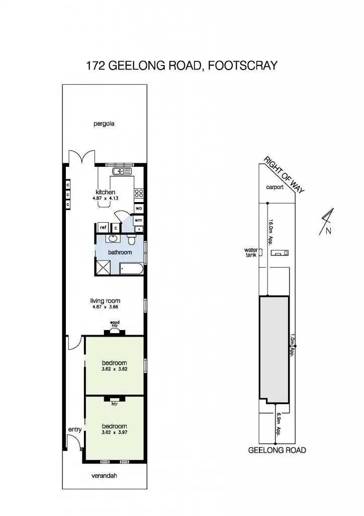 Floorplan of Homely house listing, 172 Geelong Road, Footscray VIC 3011