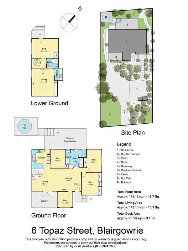 Floorplan of Homely house listing, 6 Topaz Street, Blairgowrie VIC 3942