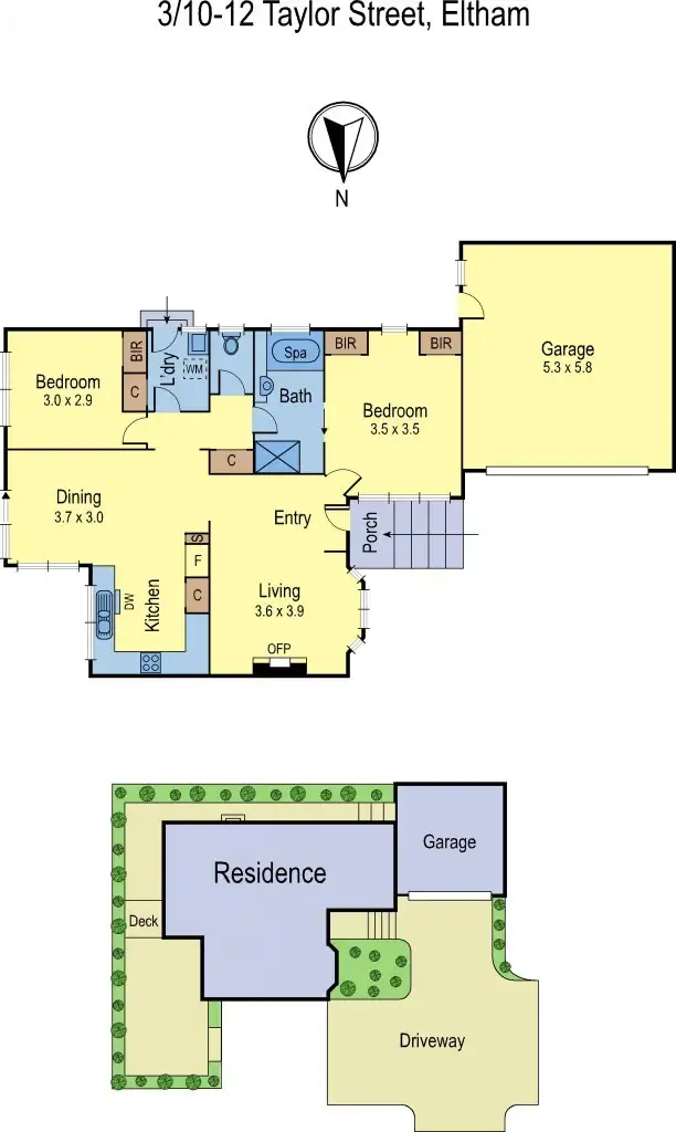 Floorplan of Homely unit listing, 3/10-12 Taylor Street, Eltham VIC 3095