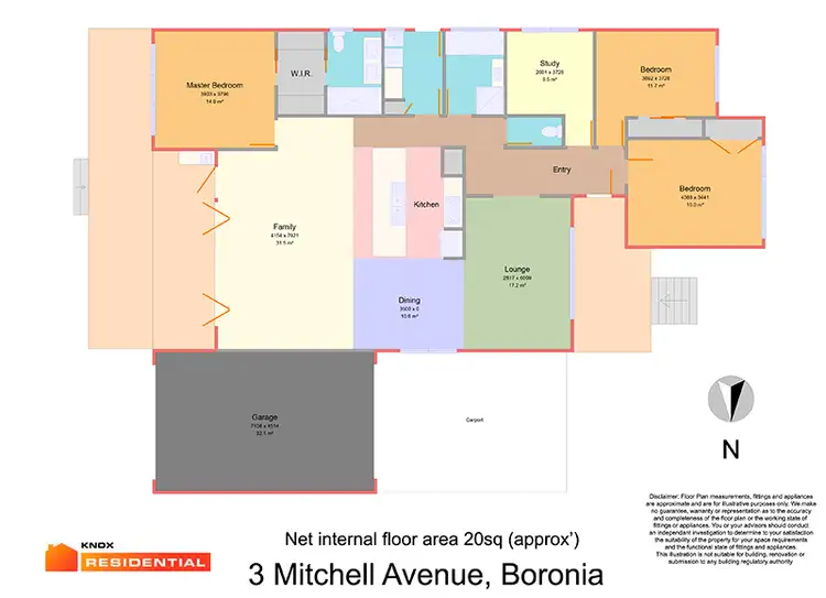 Floorplan of Homely house listing, 3 Mitchell Avenue, Boronia VIC 3155