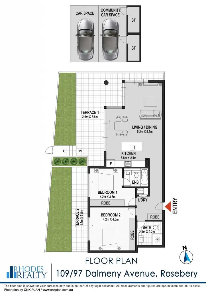 Floorplan of Homely apartment listing, 109/95-97 Dalmeny Avenue, Rosebery NSW 2018
