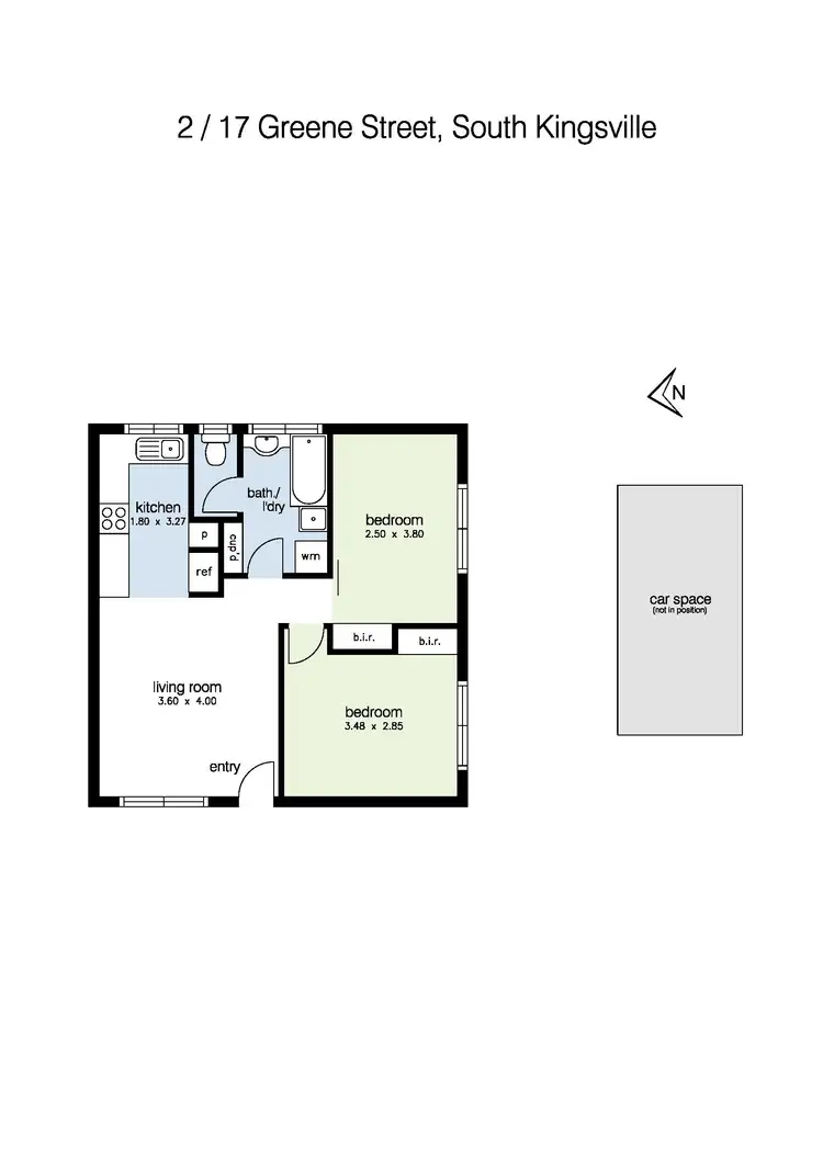 Floorplan of Homely apartment listing, 2/17 Greene Street, South Kingsville VIC 3015