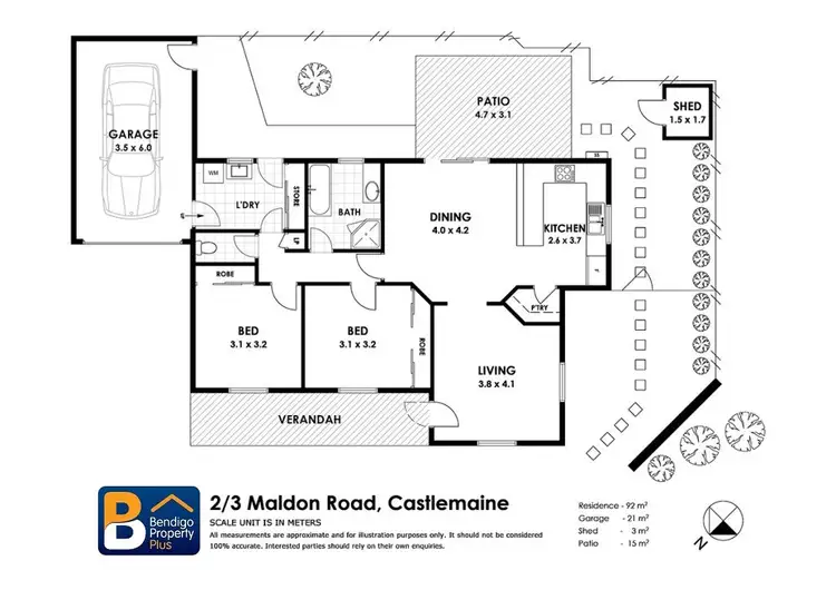 Floorplan of Homely house listing, Unit 2/3 Maldon Road, Castlemaine VIC 3450