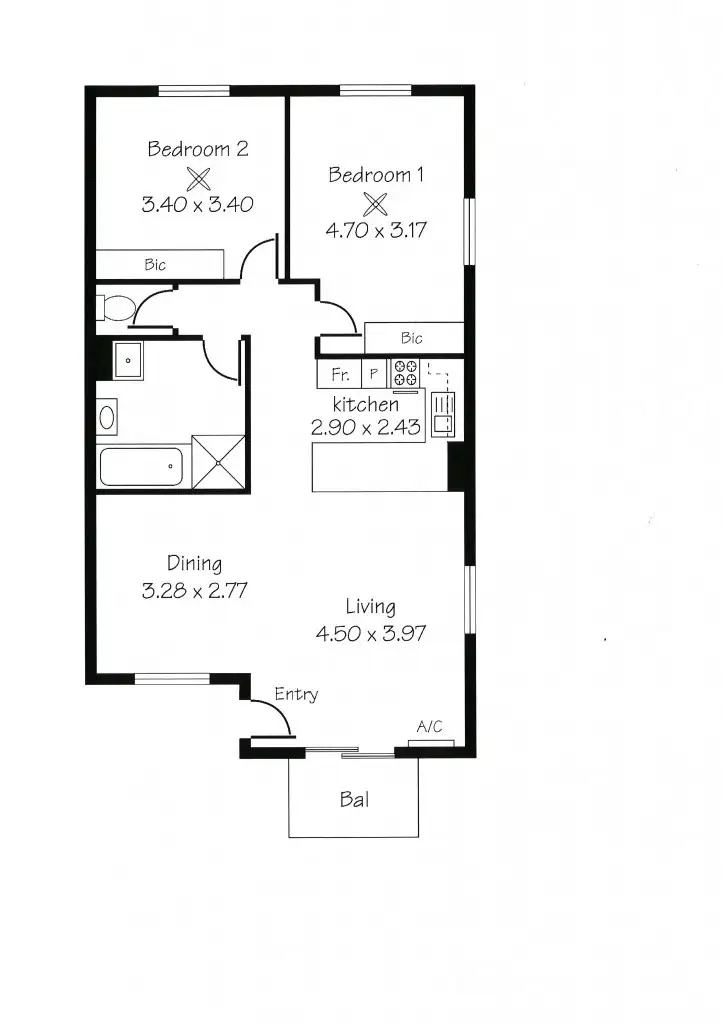 Floorplan of Homely unit listing, 9/11 Winifred Street, Adelaide SA 5000