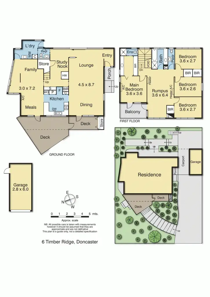 Floorplan of Homely house listing, 6 Timber Ridge, Doncaster VIC 3108
