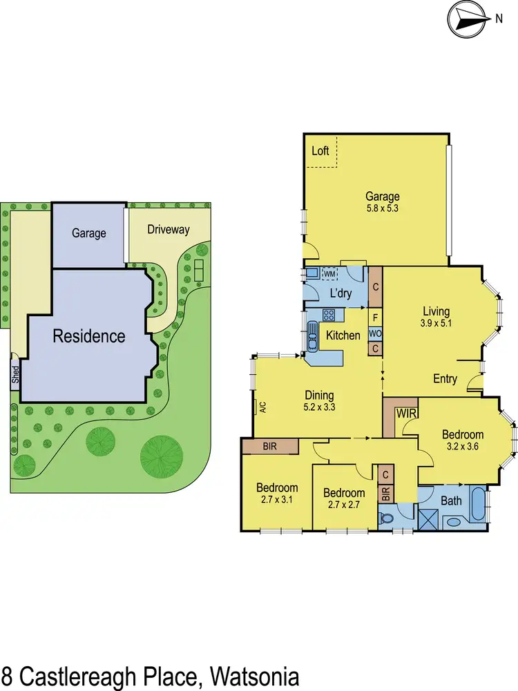 Floorplan of Homely house listing, 8 Castlereagh Place, Watsonia VIC 3087