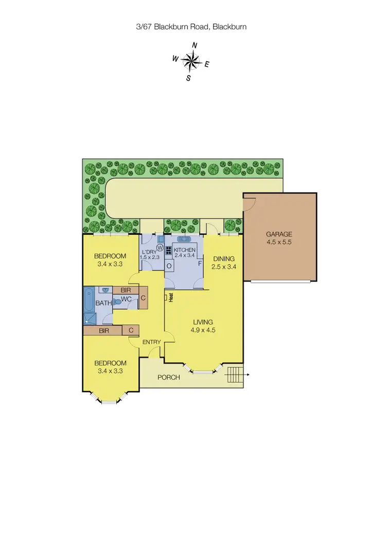 Floorplan of Homely unit listing, 3/67 Blackburn Road, Blackburn VIC 3130