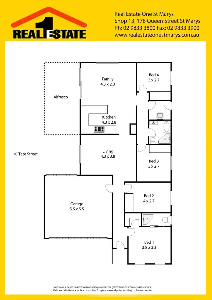 Floorplan of Homely house listing, 10 Tate Street, Ropes Crossing NSW 2760