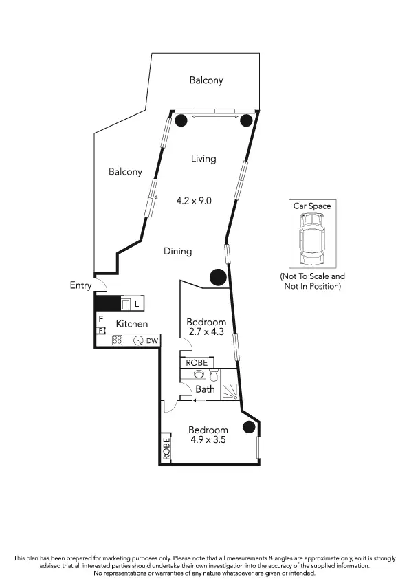 Floorplan of Homely apartment listing, 2310/22-24 Jane Bell Lane, Melbourne VIC 3000