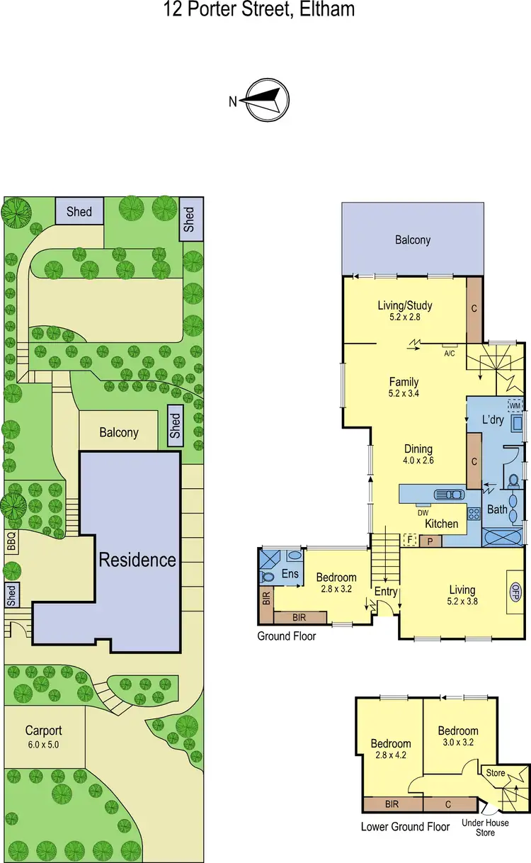 Floorplan of Homely house listing, 12 Porter Street, Eltham VIC 3095