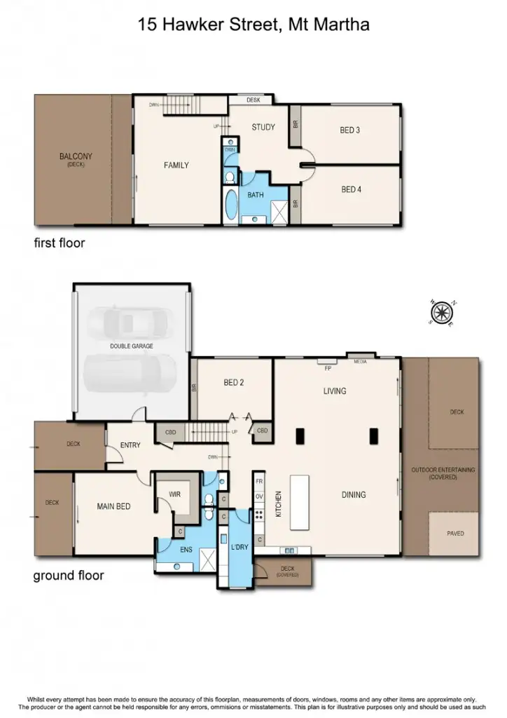 Floorplan of Homely house listing, 15 Hawker Street, Mount Martha VIC 3934
