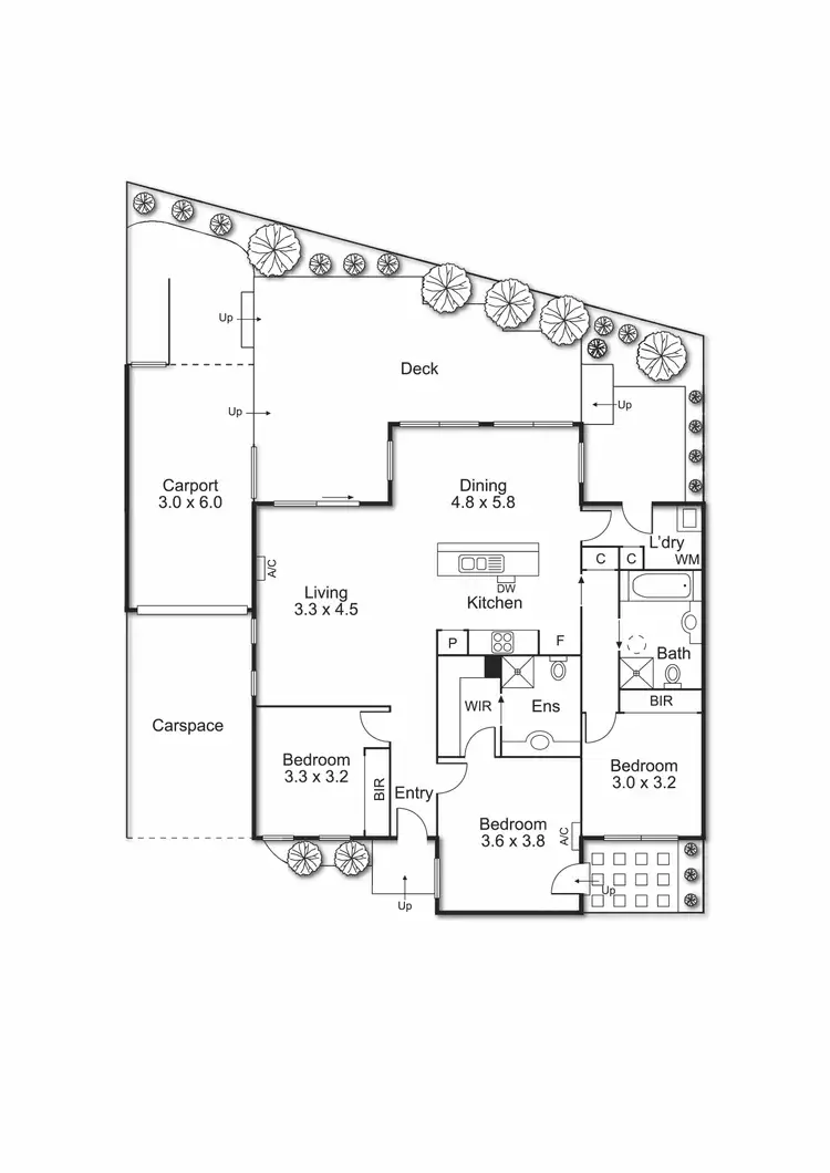 Floorplan of Homely townhouse listing, 2/7 Hopkins Street, Mckinnon VIC 3204