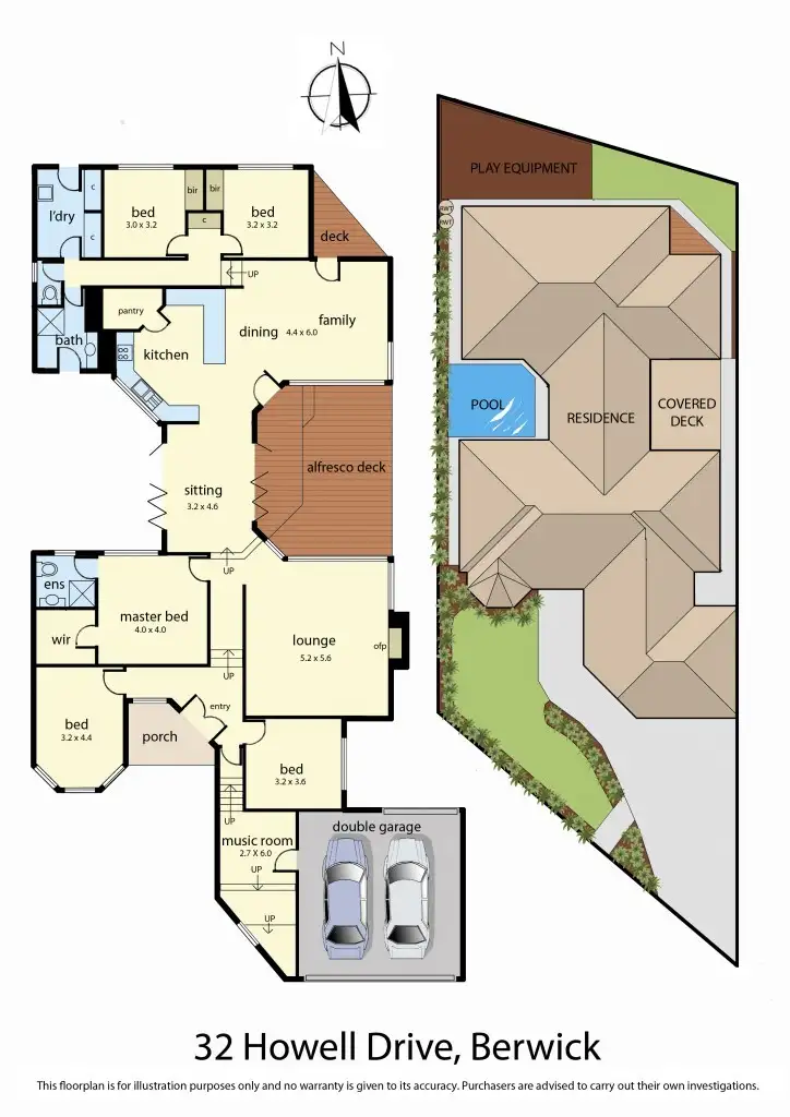 Floorplan of Homely house listing, 32 Howell Drive, Berwick VIC 3806