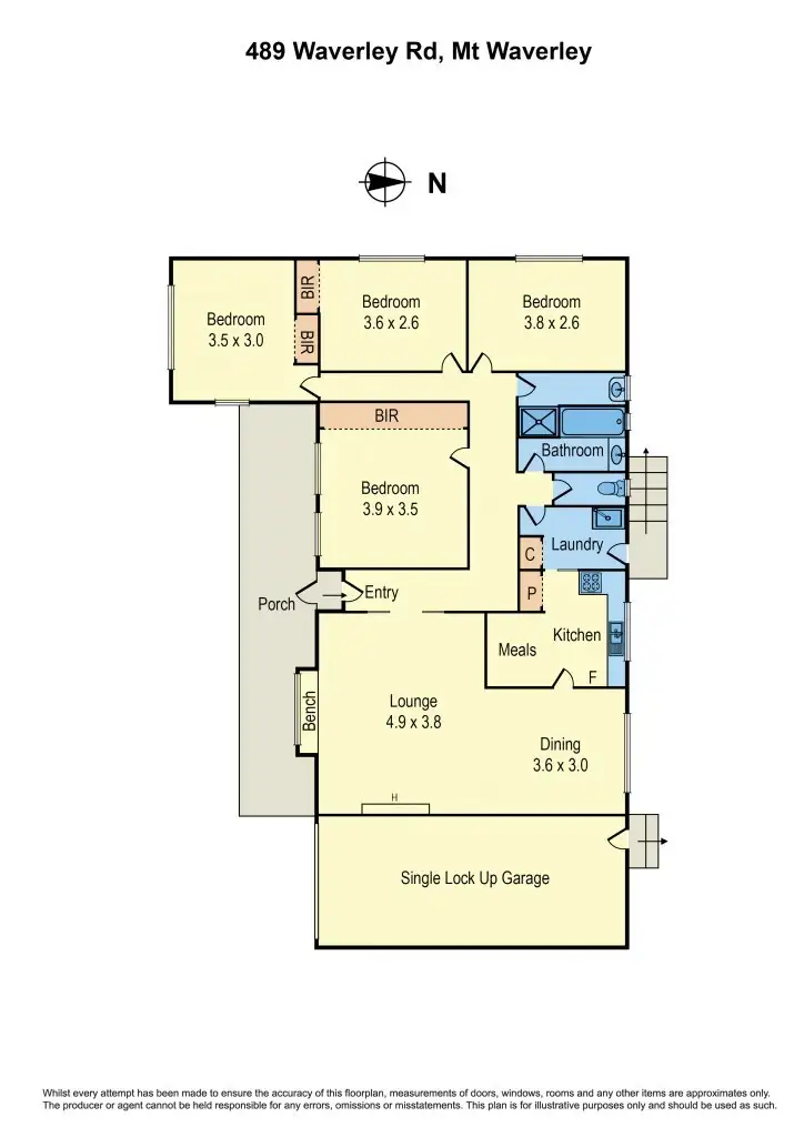 Floorplan of Homely house listing, 489 Waverley Road, Mount Waverley VIC 3149