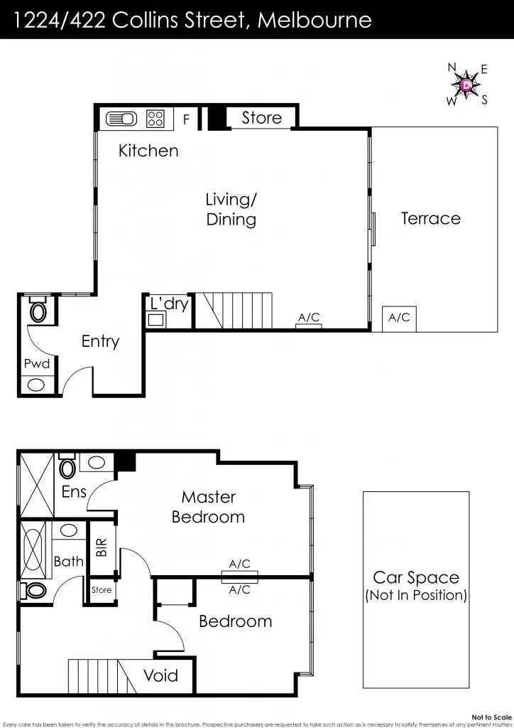 Floorplan of Homely apartment listing, 1224/422 Collins Street, Melbourne VIC 3000