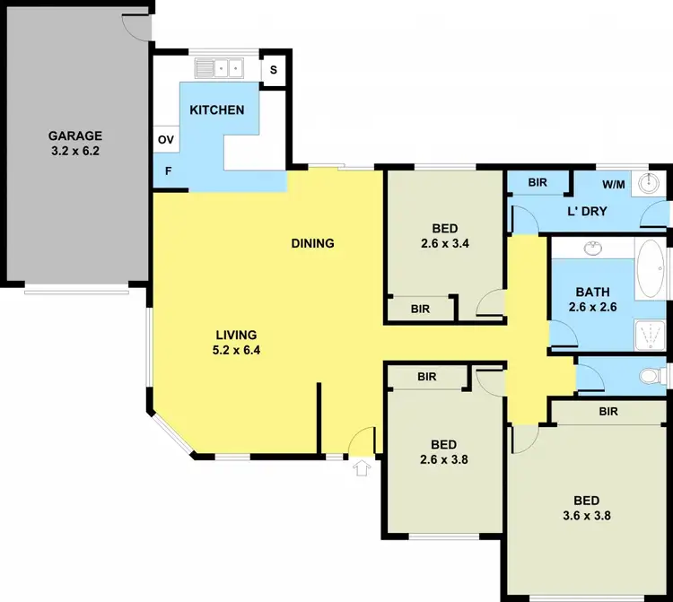 Floorplan of Homely house listing, 1 Berkeley Close, Broadmeadows VIC 3047