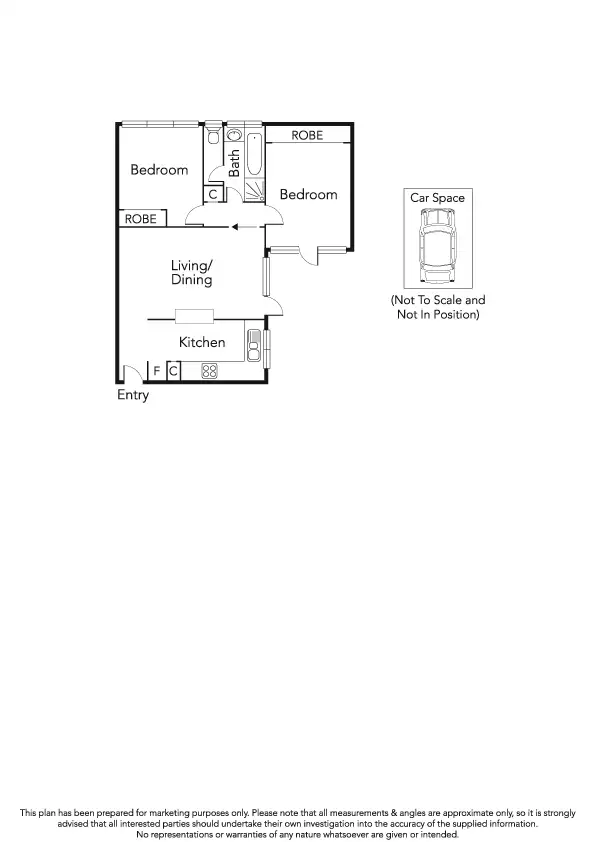 Floorplan of Homely apartment listing, 1/28 Fulton Street, St Kilda East VIC 3183