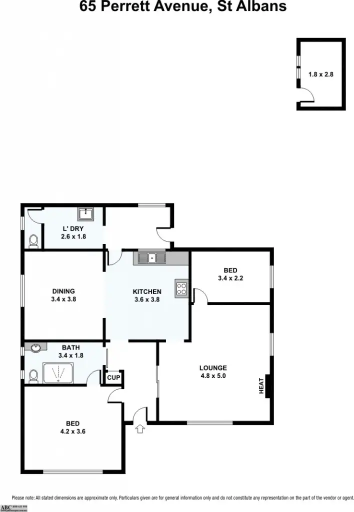 Floorplan of Homely house listing, 65 Perrett Avenue, St Albans VIC 3021