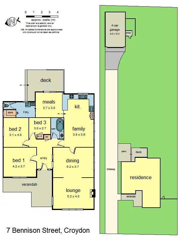 Floorplan of Homely house listing, 7 Bennison Street, Croydon VIC 3136