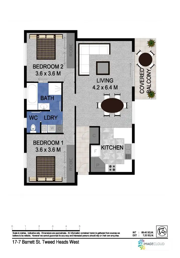 Floorplan of Homely unit listing, 17/7 Barrett Street, Tweed Heads West NSW 2485